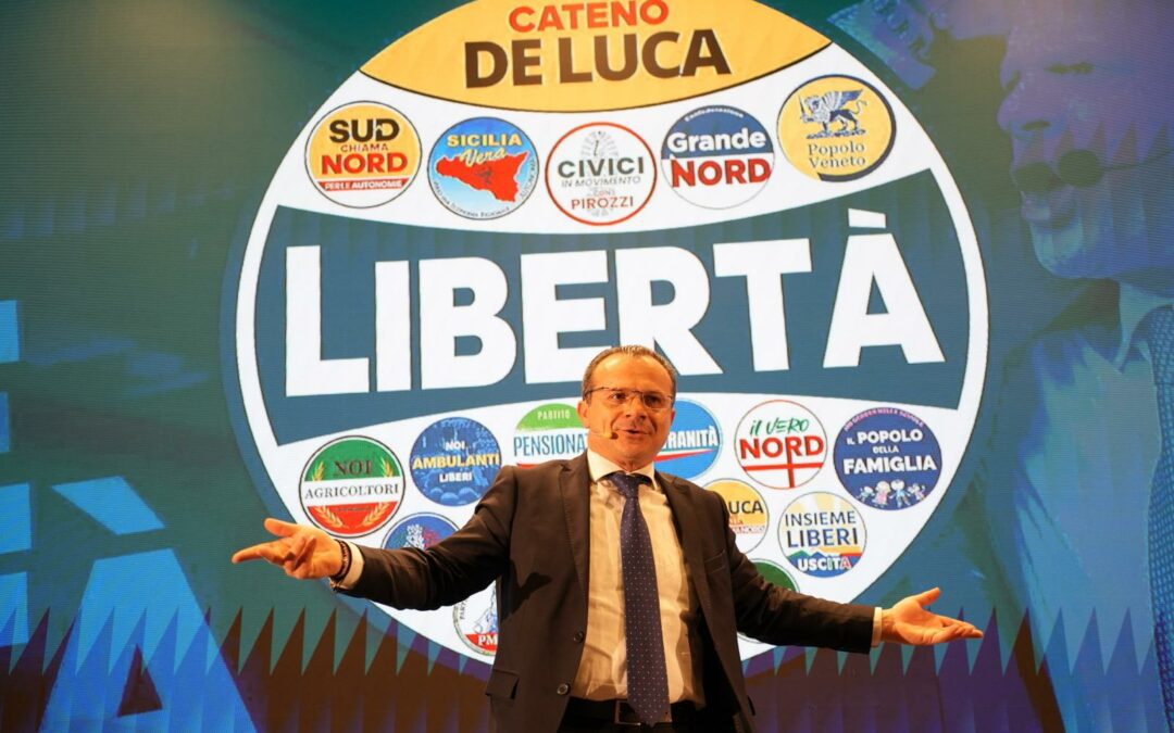 A Barcellona PG, Cateno De Luca apre la campagna elettorale per le europee 2024