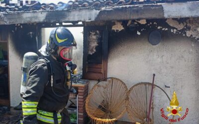 Falcone. Incendio al quarto piano della palazzina 
