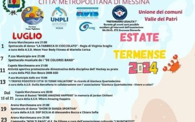 Terme Vigliatore. L’Amministrazione presenta il cartellone “Estate Termense 2024” tra sport, cultura, ballo, cabaret e musica