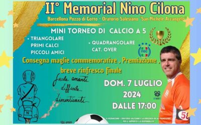 Barcellona PG. Verso la II^ edizione del Memorial Nino Cilona: “Facile amarti, difficile dimenticarti”