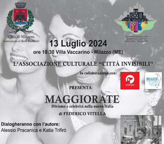 Milazzo, “Città Invisibili” presenta il libro “Maggiorate”