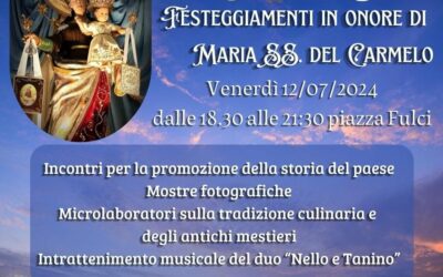 San Filippo del Mela. Presentazione festeggiamenti in onore di Maria SS. Del Carmelo: Domenica 14 luglio consegna chiavi della città e solenne atto di affidamento alla Patrona