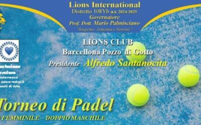 Il 2° Torneo di Padel organizzato dal Lions Club Barcellona. Successo per l’iniziativa “Zaino Sospeso”, partito alla grande il nuovo Anno Sociale 