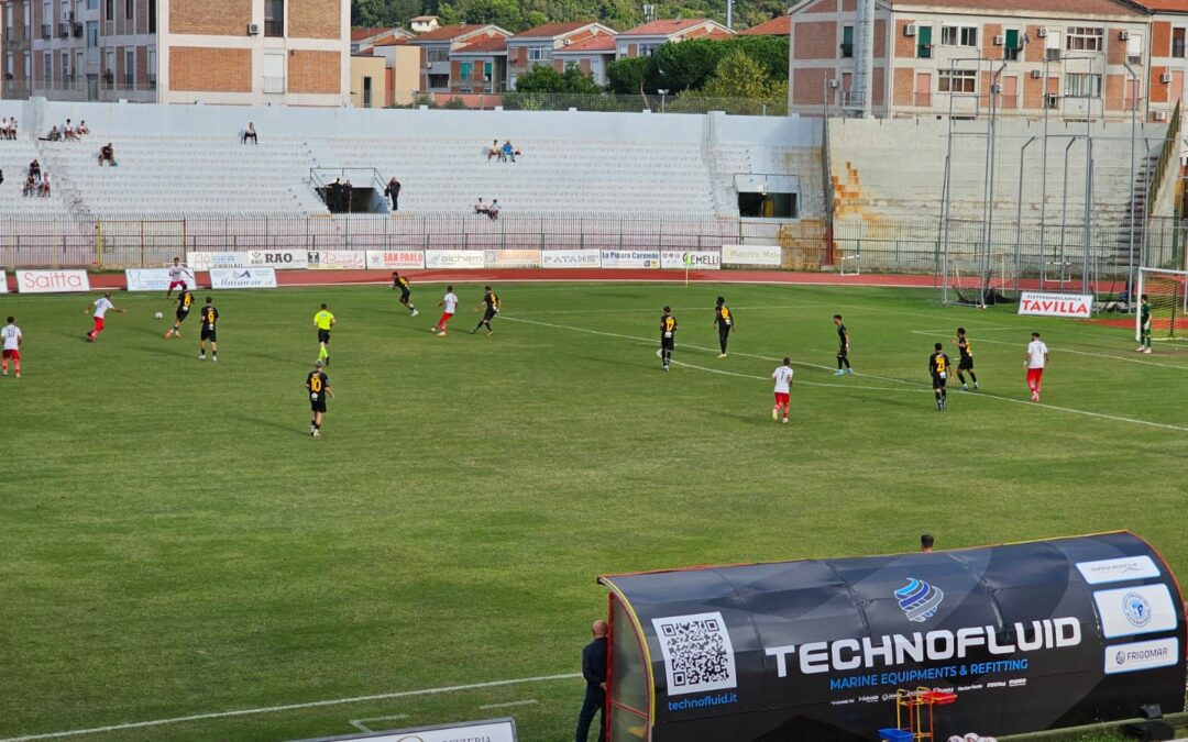 Calcio – Serie D.  Nuova Igea Virtus sconfitta di misura dall’Enna: giallorossi non ribaltano la stoccata di Cicirello