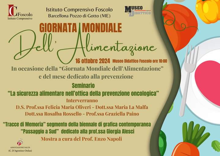 Barcellona PG. La mostra “Tracce di Memoria” e il seminario “La sicurezza alimentare nell’ottica della prevenzione oncologica” al Museo Didattico Foscolo 