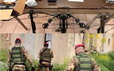 Fucili e pistole in un officina, 23enne arrestato