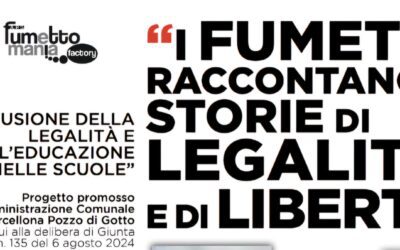 Barcellona PG.  L’evento “I Fumetti raccontano Storie di Legalità e di Libertà” il 28 e 29 novembre con Fumettomania all’Auditorium del Parco “Maggiore La Rosa”