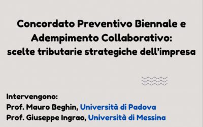 Messina. Al dipartimento di Economia, lezione magistrale su “Il Concordato Preventivo Biennale”