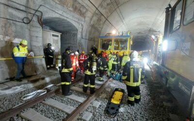 Esercitazione di emergenza ferroviaria su linea Messina -Palermo nella galleria Madonna del Tindari