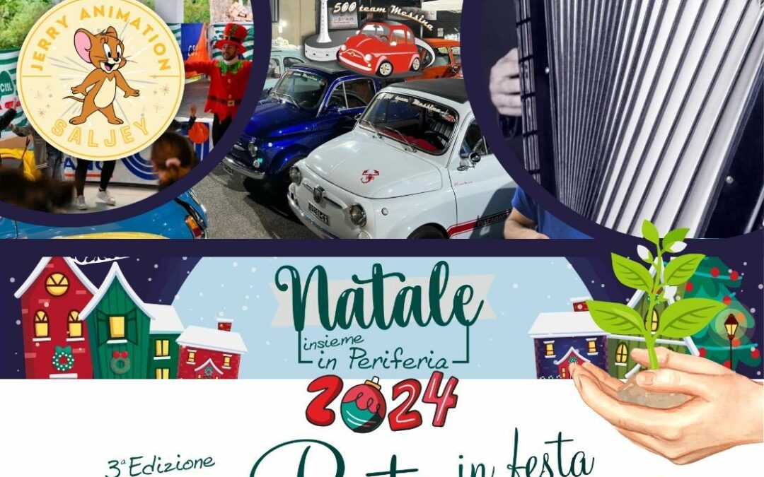 “Natale Insieme in Periferia”: Domenica 29 dicembre, dalle 15.30, la terza edizione di “Ritiro in festa”: mostre, stand, eventi, laboratori, animazione con Jerry Animation, laboratori di pittura, musica e tanto divertimento