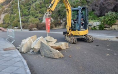 Città Metropolitana di Messina. Capo d’Orlando, rimosso masso caduto su S.P. 147