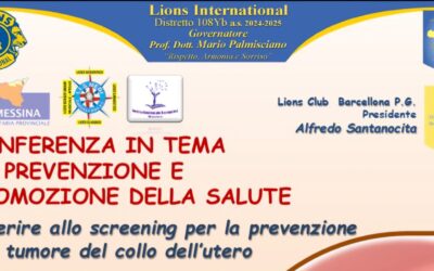 Lions Club Barcellona, Conferenza su Prevenzione e Promozione della Salute nell’Aula Magna del Liceo “Valli”