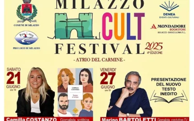 Milazzo. Al via nell’Atrio del Carmine il “Milazzo Cult Festival”: “Un “salotto letterario all’aperto””