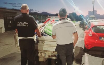 Occupazione spiaggia libera: sgombero di sdraio, ombrelloni ed attrezzature