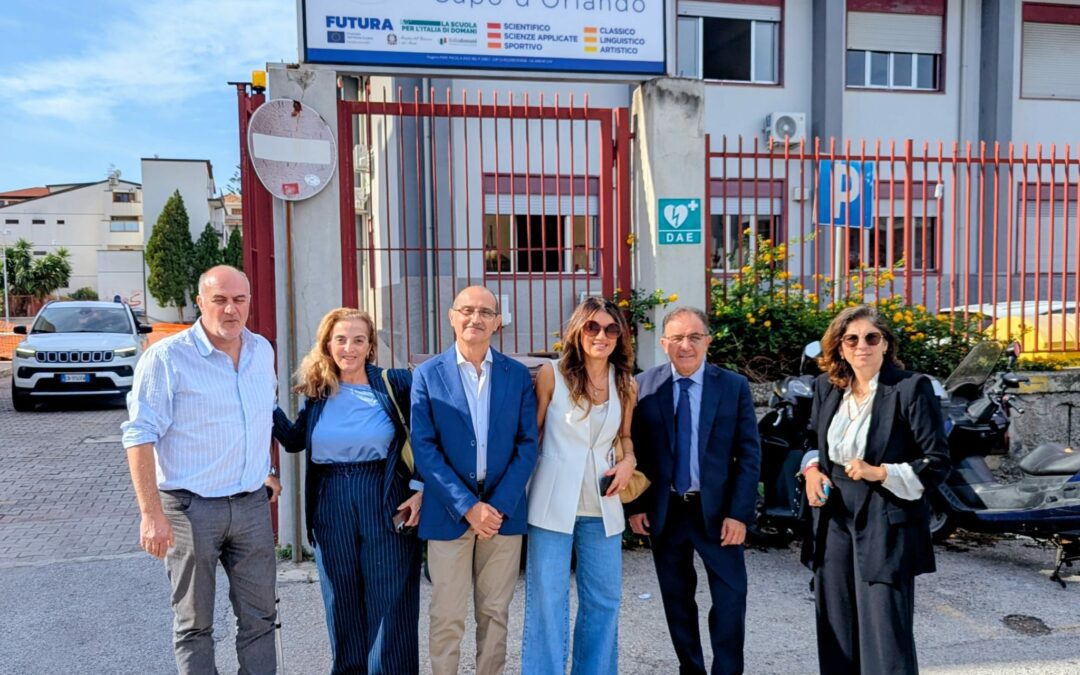Città metropolitana di Messina, Campagna a Capo d’Orlando al “Lucio Piccolo” e “Merendino”: “Interventi strutturali e nuovi progetti per scuole del territorio”