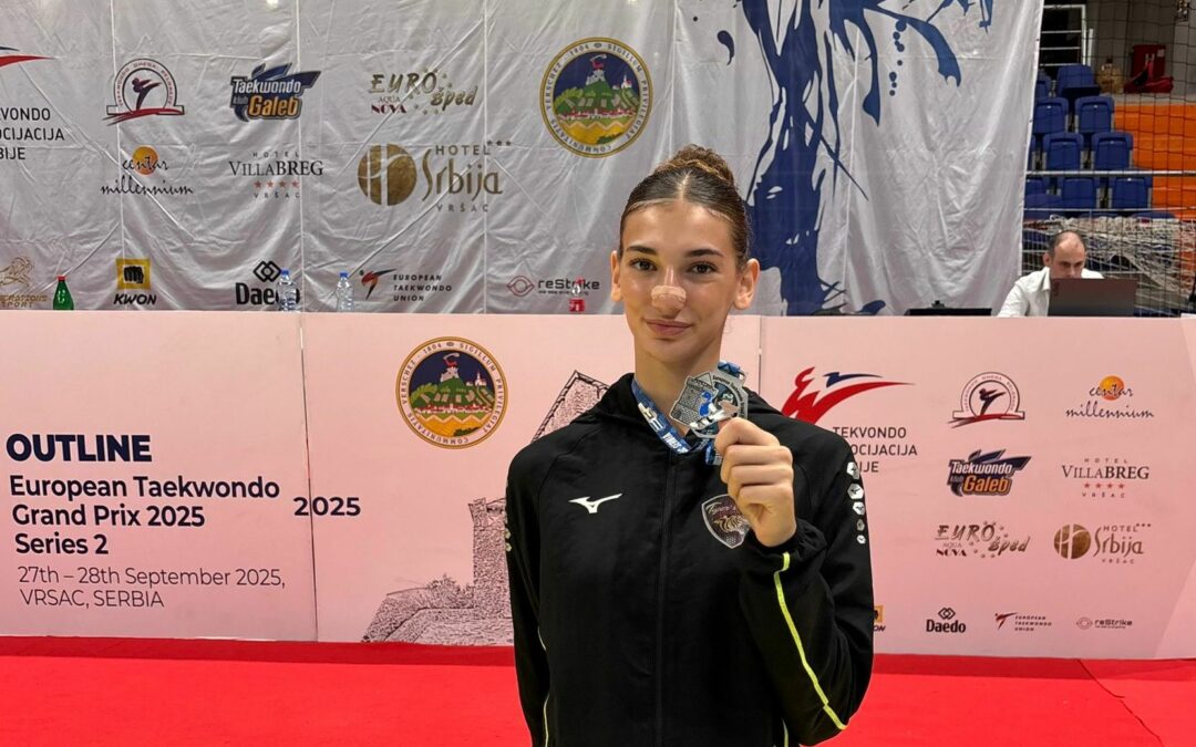 Barcellona PG. Taekwondo, medaglia d’argento a Clio Sottile della Tiger’s Den all’European Grand Prix