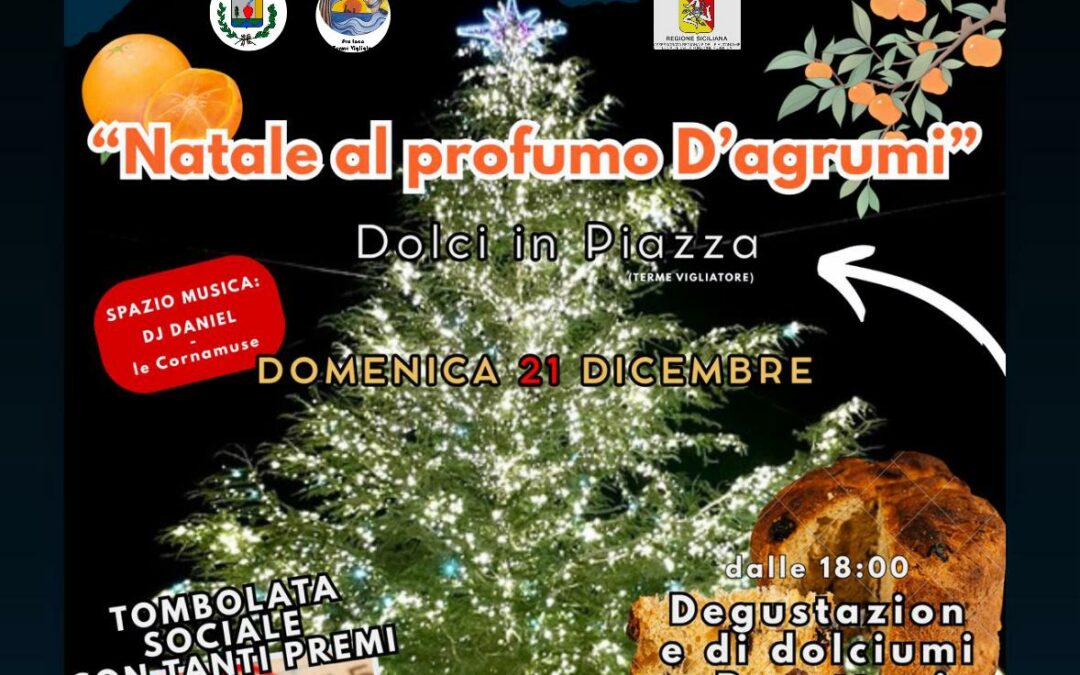 Terme Vigliatore. “Natale al profumo D’Agrumi” a Piazza Municipio e altri eventi natalizi