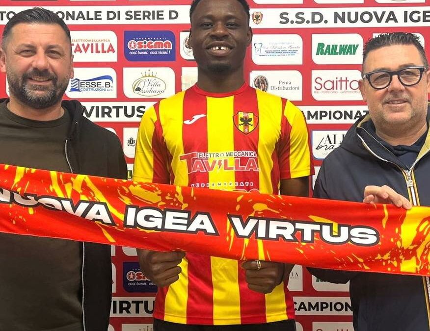 Calcio. Nuova Igea Virtus, ufficiale il prestito dell’esterno Eliman Cham dalla Carrarese