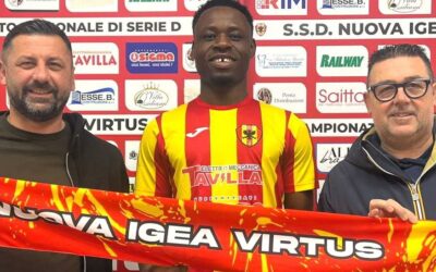 Calcio. Nuova Igea Virtus, ufficiale il prestito dell’esterno Eliman Cham dalla Carrarese