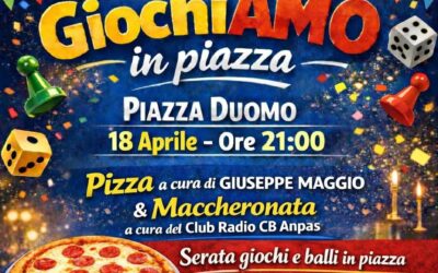 Barcellona PG. “GiochiAMO in Piazza” tra giochi, balli, maccheronata e pizza