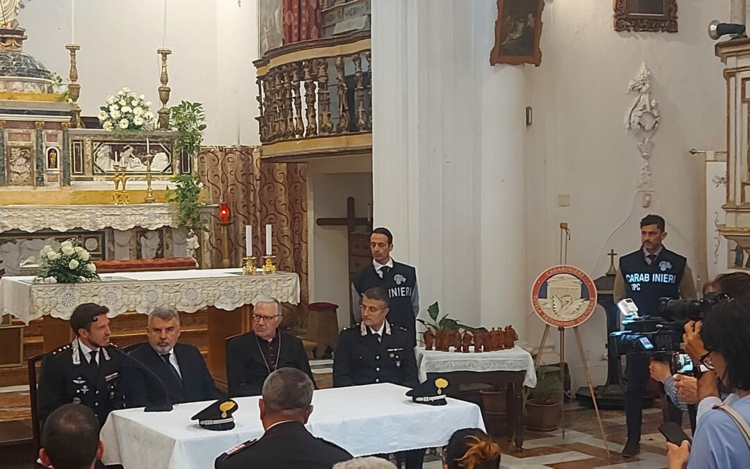 Milazzo. Restituite undici statuette in legno del XVIII secolo alla Chiesa ex conventuale di Maria