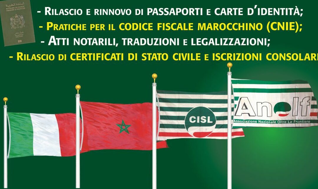 Messina. Arriva il “Consolato Mobile” del Marocco, servizi amministrativi per comunità marocchina grazie ad Anolf di Messina, Cisl Messina e Consolato