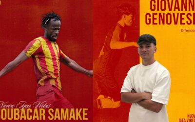 Calcio. Nuova Igea Virtus riconferma la coppia d’attacco Bouba Samake e Giorgio Cicirello, arriva il difensore Genovese