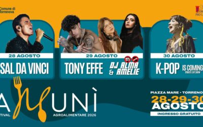 Torrenova, Amunì Festival 2026: tre giorni tra grandi concerti da Sal Da Vinci a Tony Effe, agroalimentare e spettacolo
