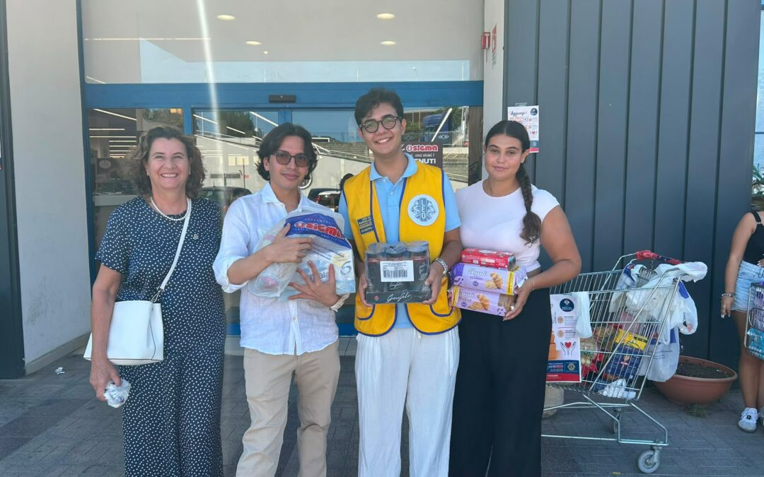 Barcellona PG. Il Leo Club raccoglie 400 kg di alimenti con il Service “Aggiungi un Posto a Tavola”